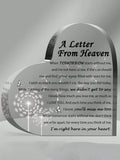 Honor your loved one with a heartfelt acrylic dandelion memorial keepsake. This touching letter from heaven sympathy gift is a beautiful way to remember and cherish them. Let their memory live on with this special keepsake.