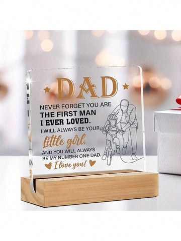 This playful acrylic desk decoration is the ultimate Father's Day surprise from daughter to dad! Brighten up his workspace with a heartfelt message that'll make him smile every time he glances at it. It's not just a gift—it's a daily reminder that he's the world's most awesome dad, even when he tells those embarrassingly corny jokes!