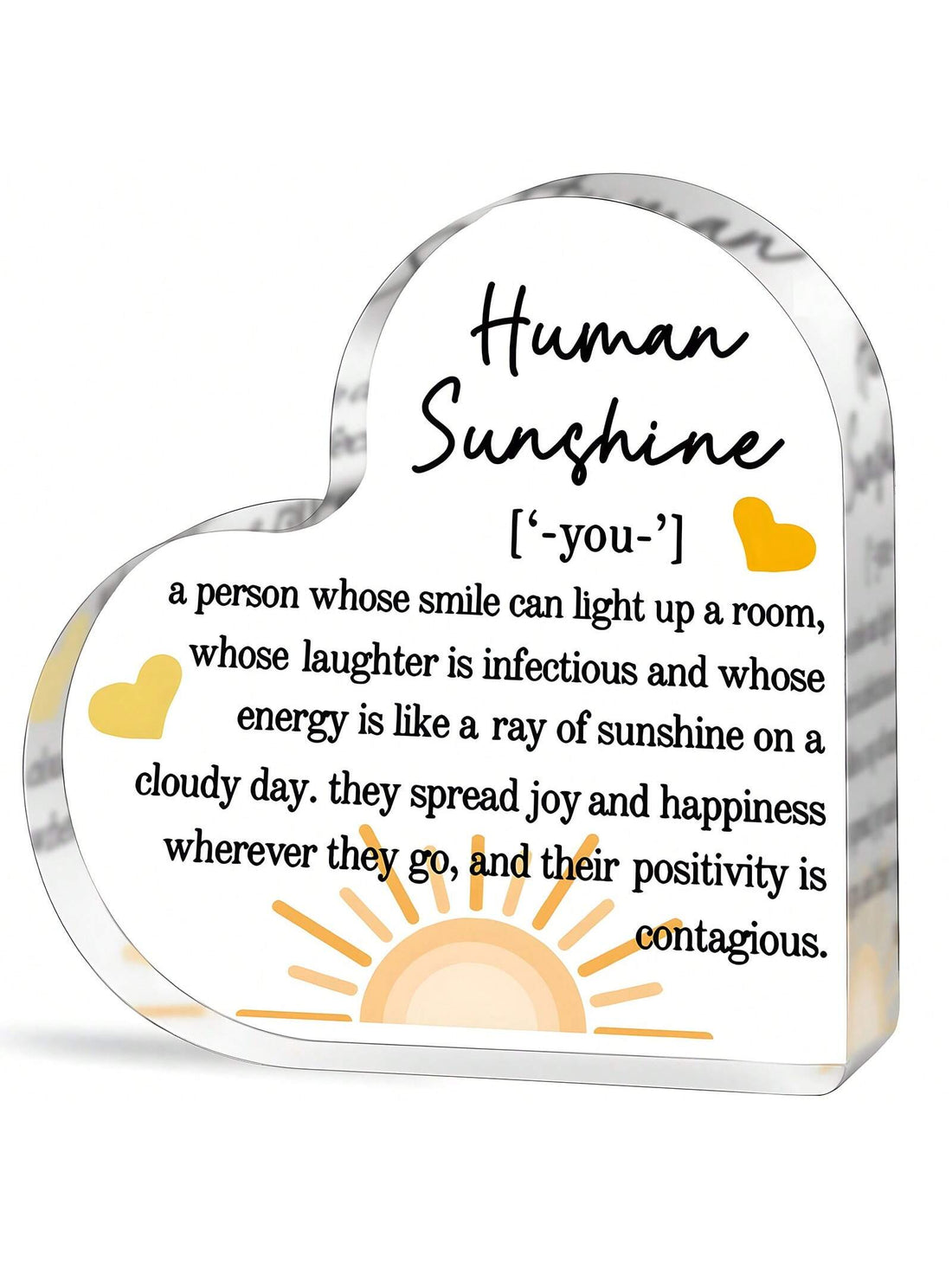 Celebrate the bond of friendship with our Heartfelt Acrylic Friendship Plaque. This inspirational keepsake honors the special connection shared by sisters and friends. Perfect for any occasion, this heartfelt gift will remind them of your love and appreciation. Share the joy of friendship with this unique and thoughtful plaque.