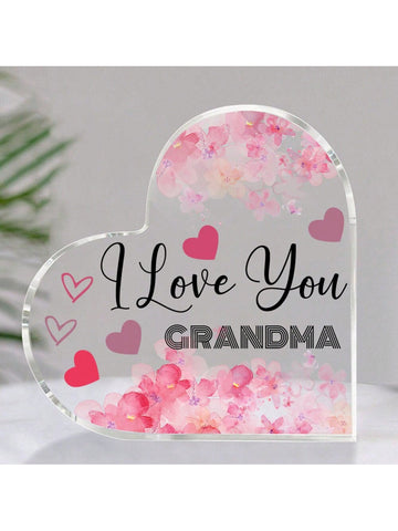 Show your grandma some love this Mother's Day with our Heartfelt Acrylic Gift! The unique 'I Love You Grandma' Artistic Heart is sure to tug at her heartstrings and bring a smile to her face. Give her a gift that truly expresses your love and appreciation.