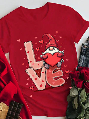Brighten up your wardrobe with our Heartfelt Charm t-shirt! Featuring a cute graphic design, this t-shirt is perfect for Valentine's Day. Spread some love and show off your playful side with this unique and fun t-shirt. Available for women in a variety of sizes.