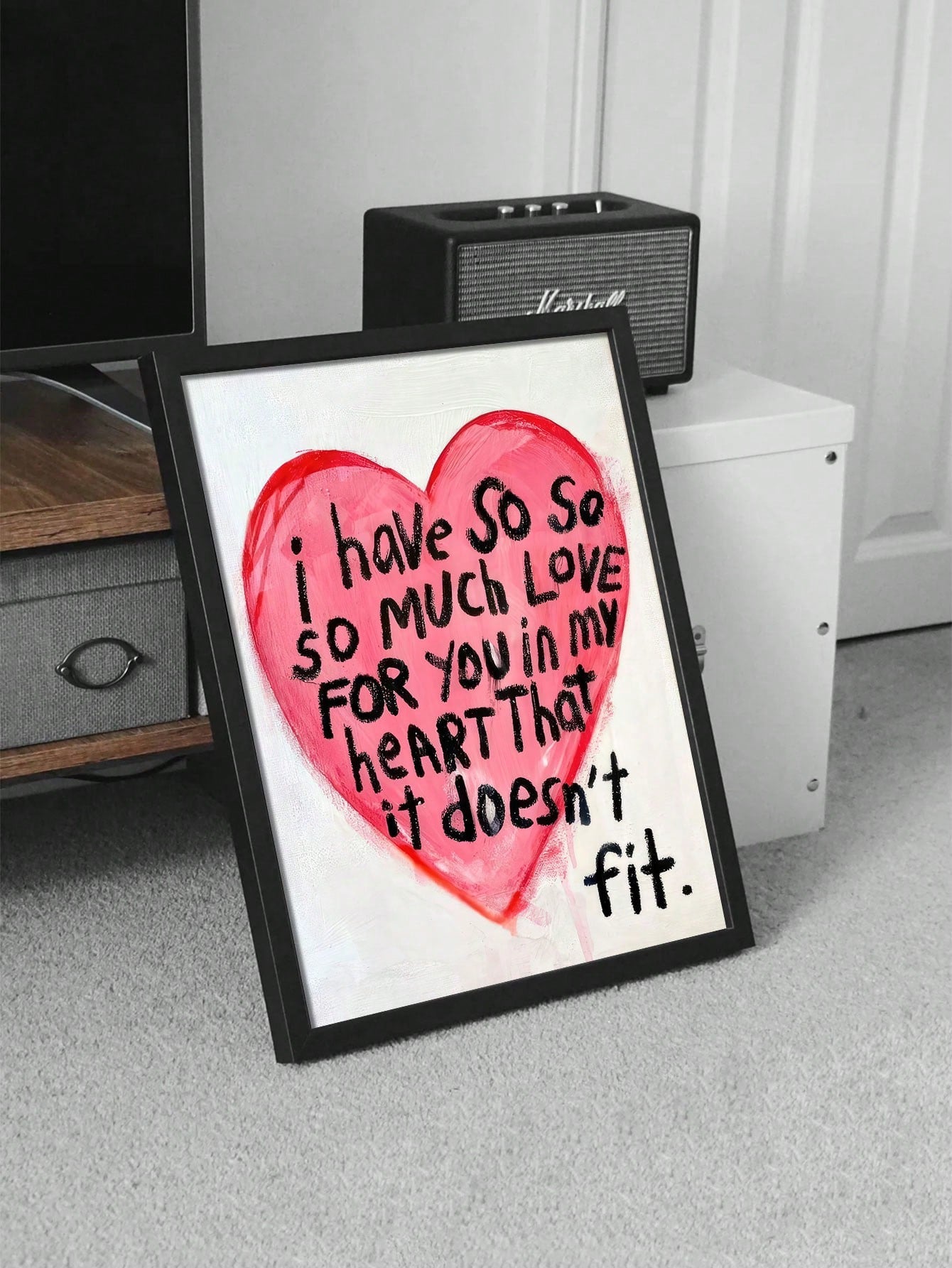 Add a touch of motivation and inspiration to your home or office decor with Heartfelt Inspiration: Unframed Canvas Quote Wall Art. This quirky and fun piece features a unique design and playful language, making it the perfect addition to any space. (Motivate yourself daily with this unique canvas art!)