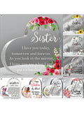 Give your sister the perfect gift with these Heartfelt Sister Charms! Made from beautiful acrylic, this desktop keepsake is sure to be a treasured reminder of your special bond. Perfect for any occasion, let her know just how much she means to you in a fun and playful way.