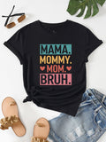 This tee says it all, Mama! Celebrate Mom with style in our heart and slogan graphic tee. Keep it playful and fashionable with this heartfelt tribute to motherhood.
