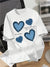 Heartfelt Summer Vibes: Casual Loose Fit Heart Graphic Tee for Women