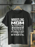 Show your support for your favorite wrestler with our Heartfelt Wrestling Mom Graphic Tee! Made for comfort, this tee is perfect for any casual day. Be proud, be comfortable, be a Wrestling Mom!