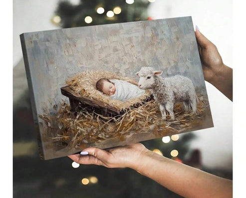Holy Family Nativity Christian Christmas canvas wall art
