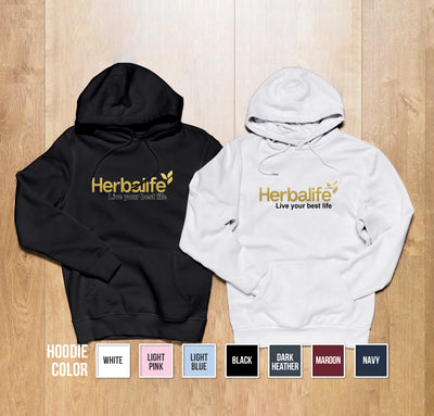 Herbalife New Logo Luxury Style Hoodie, Gold Herbalife Hoodie, Life Your Best Life Hoodie