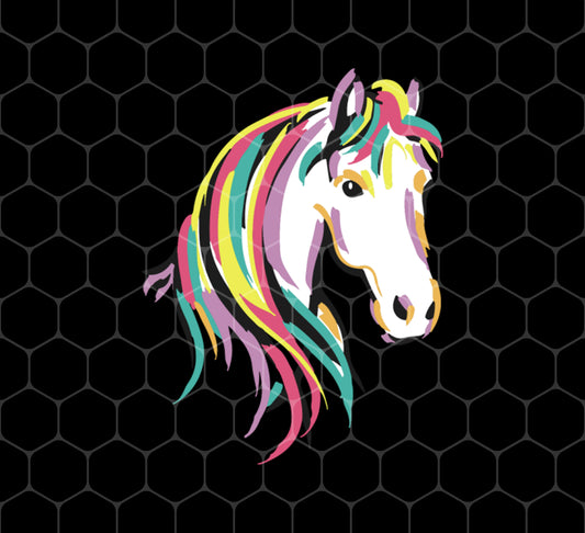 Horse Colorful, Funny Horse, Rainbow Horse As A Unicorn, Png For Shirts, Png Sublimation