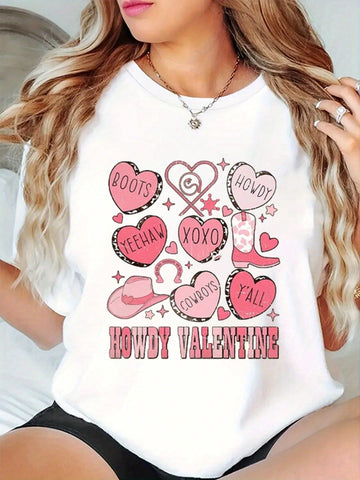 Y'all will be head over heels for our Howdy Valentine cowgirl tee! This adorable top is perfect for a fun and casual Valentine's Day look. Show off your playful side with this cute and quirky shirt. Giddy up and grab one today (before they're all gone)!