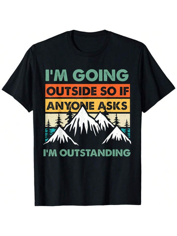 Get ready to turn heads on your next camping trip with this playful men's t-shirt featuring a quirky outdoor adventure quote. Made for comfort and laughs, its short sleeves keep you cool while the witty design sparks smiles around the campfire. Perfect for those who love nature and a good chuckle!