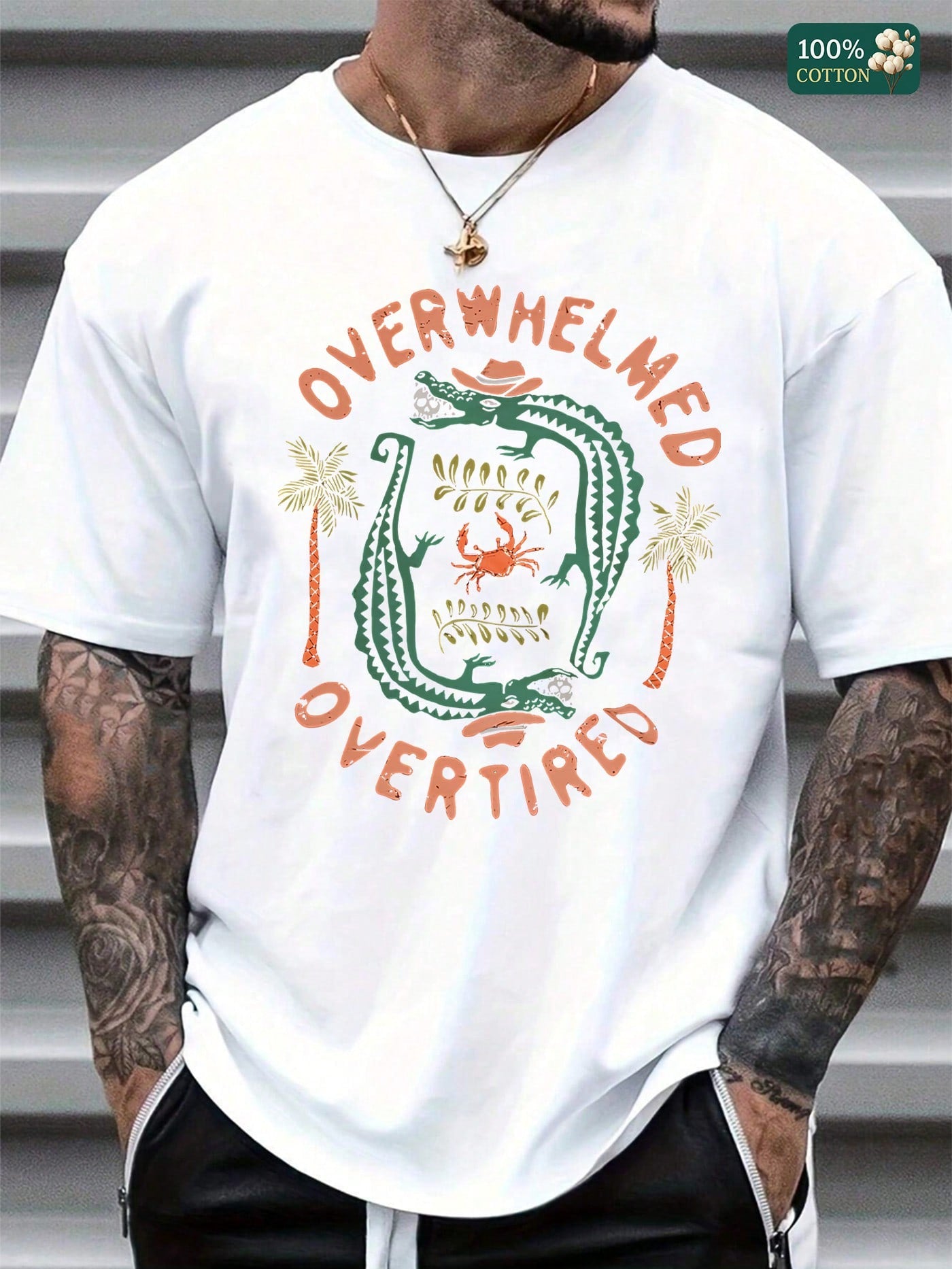 Show off your perfectly honest mood with this 'Overwhelmed & Overtired' tee. Made from 100% breathable cotton, it keeps you cool while you navigate the chaos of summer days. Whether you’re juggling work, play, or just life in general, this playful shirt speaks your truth with a wink. Comfortable, casual, and unapologetically real—wear your exhaustion like a badge of honor.