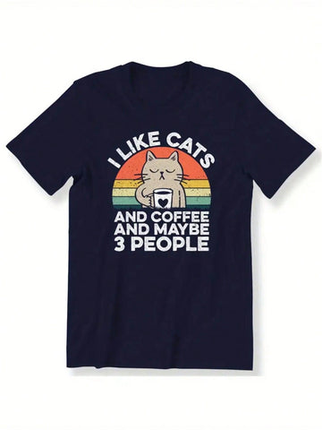 Celebrate your love for cozy mornings with the "I Like Cats and Coffee" T-shirt. Featuring an adorable cat clutching a coffee mug, this playful tee is perfect for animal lovers who enjoy a warm cup and furry company. Soft and comfortable, it’s a fun way to show off your favorite things in one charming design.