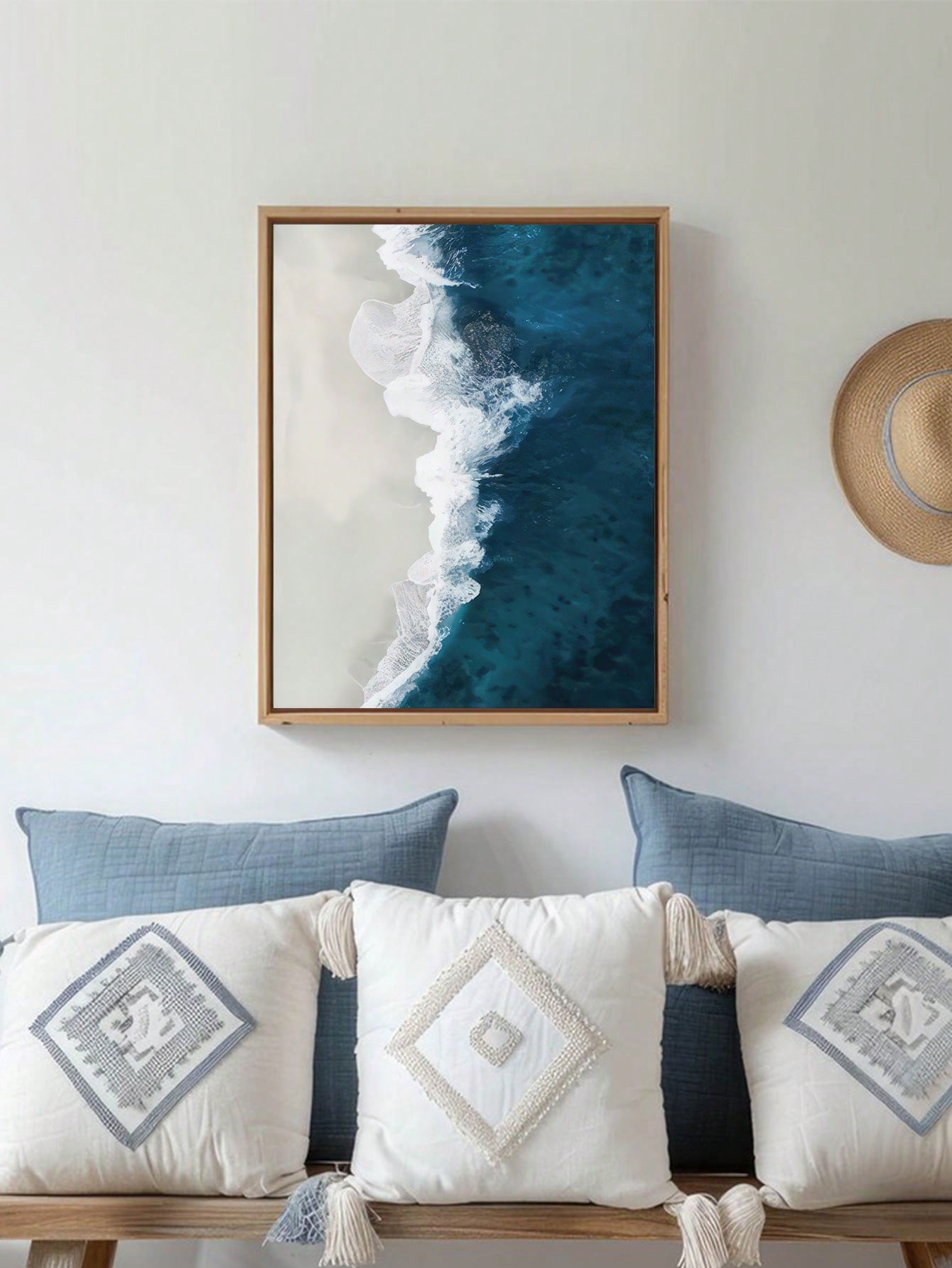 Bring a splash of seaside charm to any room with the Indigo Coast Unframed Canvas Poster. This modern beach landscape captures the calming blues and sandy hues of the coast, perfect for brightening up your home or office. Its unframed design lets you customize the look to fit your style, making it a playful and refreshing addition to your décor. Dive into coastal vibes every day!