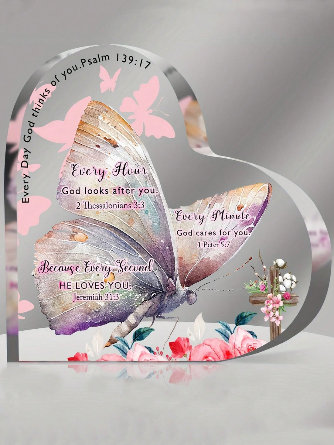Sprinkle inspiration and positivity into any space with our Inspirational Acrylic Tabletop Decor! Featuring uplifting Bible verses, this decor is the perfect gift for the special women and friends in your life. Brighten up their day and remind them of the power of faith and friendship with this unique and thoughtful gift. A daily dose of motivation in a stylish package!