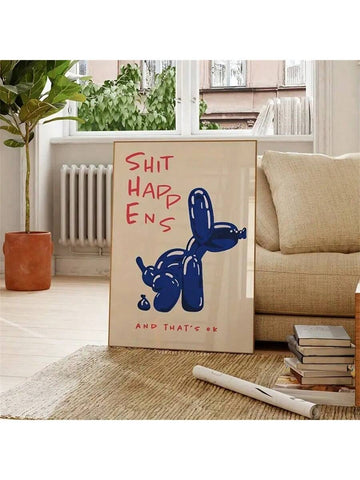 Add a splash of fun and creativity to your space with this Inspirational Balloon Dog Canvas Art Print. Its playful design brings a cheerful vibe, perfect for brightening up your home or office walls. Unframed for easy customization, this contemporary piece invites you to express your unique style and inspire joy every day.