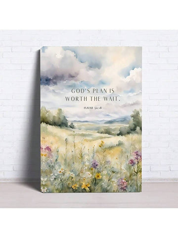 Bring spiritual inspiration into your home with this stunning canvas art featuring Isaiah 30:18. The beautiful wildflower design combines nature's elegance with a powerful message of faith and hope, perfect for modern Christian living spaces. This motivational wall decor serves as a daily reminder of God's blessings and grace. The vibrant wildflower imagery creates a warm, inviting atmosphere while the scripture verse anchors your space in spiritual meaning. 