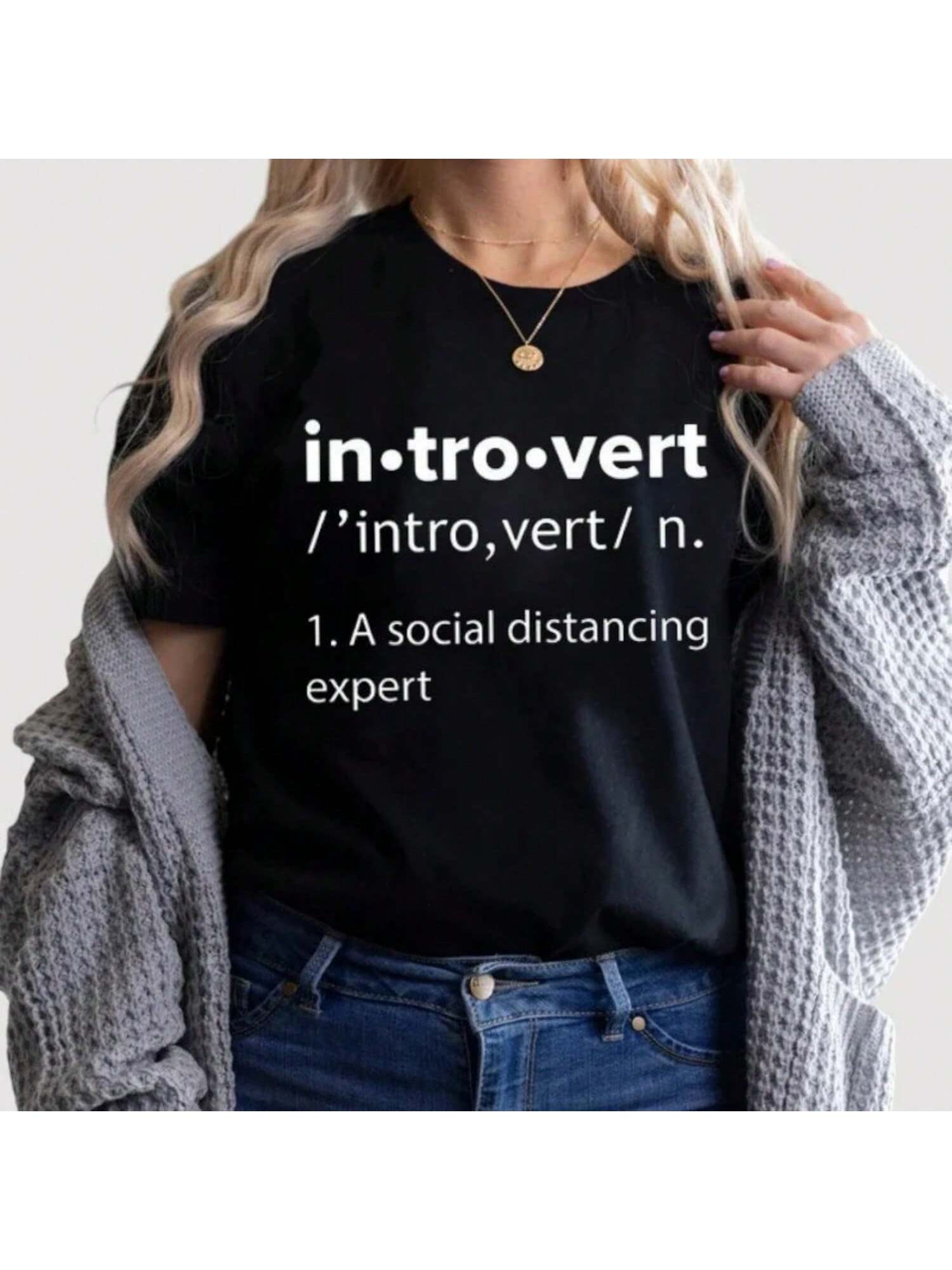 Embrace your introverted wit with this playful t-shirt. Featuring the phrase "Introvert Vibes Only," this shirt is perfect for those who appreciate humor on a quieter level. Stand out from the extroverts with this quirky and fun statement tee.