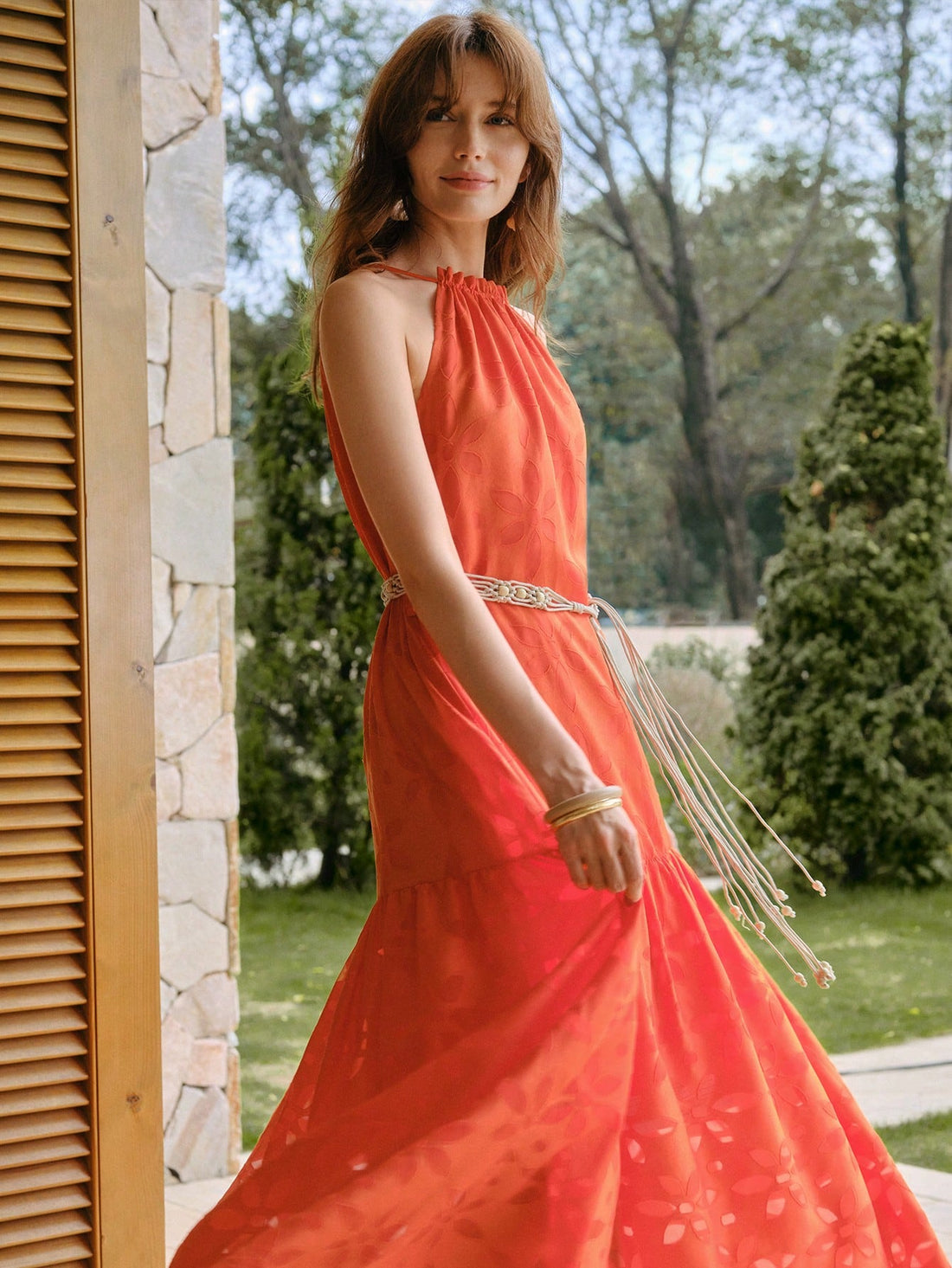 Step out in style with the Jacquard Dress with Belt, designed to turn heads wherever you go. Its intricate jacquard fabric adds a touch of sophistication, while the cinching belt highlights your waist for a flattering silhouette. Perfect for everything from brunch dates to evening soirées, this dress brings effortless elegance with a playful twist. Dress it up or down and let your confidence shine!