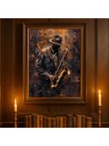 Bring the soulful vibe of jazz into your space with this playful saxophone wall art. Its modern abstract design adds a splash of creativity and rhythm, perfect for college dorms, apartments, or offices. Let the music inspire your day and brighten your walls with this unique canvas print.