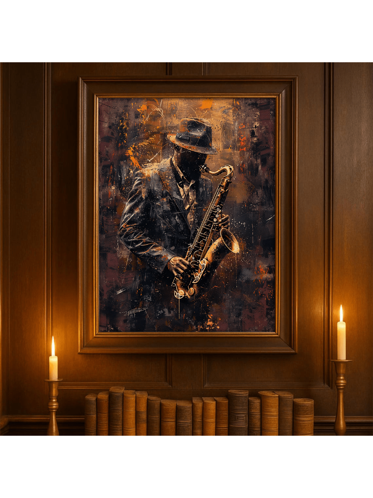 Bring the soulful vibe of jazz into your space with this playful saxophone wall art. Its modern abstract design adds a splash of creativity and rhythm, perfect for college dorms, apartments, or offices. Let the music inspire your day and brighten your walls with this unique canvas print.