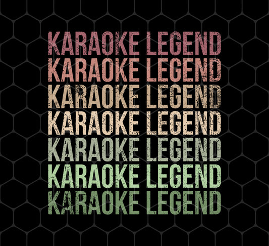 Karaoke Legend, Love To Karaoke, Retro Karaoke Design, Png Printable, Digital File