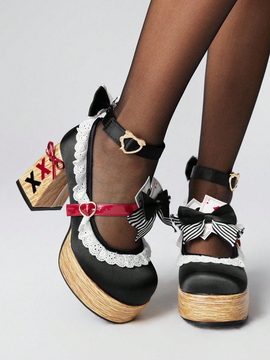 Step into bold style with these Kawaii Black High Heels featuring a charming bow and edgy Y2K punk goth vibes. The Mary Jane strap adds a classic touch, while the platform sole gives you extra height and confidence. Perfect for making a playful statement wherever you go!