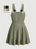 Add some fun to your wardrobe with our Kawaii Frog Embroidery Plus-Size Casual Suspender Dress! Featuring a playful frog embroidery, this dress is perfect for any casual occasion. With its comfortable fit and stylish suspender design, you'll be sure to make a fashion statement while staying comfortable. Hop to it and grab yours today!