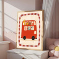 Bring playful charm to your child's room with this whimsical animal bus canvas poster. Featuring vibrant red tones and delightful cartoon characters, this frameless wall art adds instant personality to any playroom, bedroom, or family space. Perfect for boys and girls alike, it's an ideal decoration for daily enjoyment, holidays, back-to-school celebrations, or family gatherings. Made from durable chemical fiber, this multicolor poster transforms blank walls into a cheerful focal point 