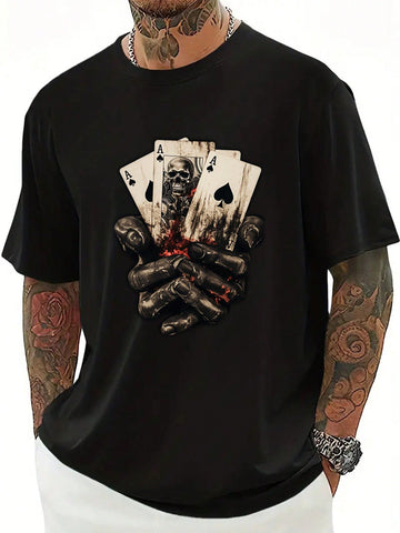 This King of Hearts Tee features a unique playing card print, making it a must-have for any card game enthusiast. Made for men, this t-shirt combines style and comfort for the ultimate gaming experience. Show off your love for the game with this one-of-a-kind tee.