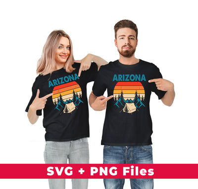 Arizona Retro, Go Camping, Arizona National Park, Svg Files, Png Sublimation