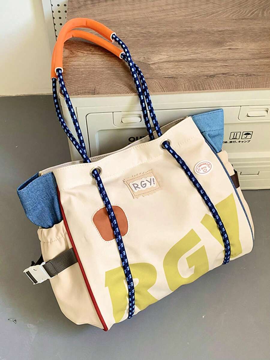 Stay organized wherever life takes you with this large nylon shoulder tote bag for women. Designed for busy days and effortless travel, this lightweight handbag combines a spacious interior with a practical drawstring closure, making it the perfect companion for work, commuting, shopping, gym sessions, and weekend getaways.