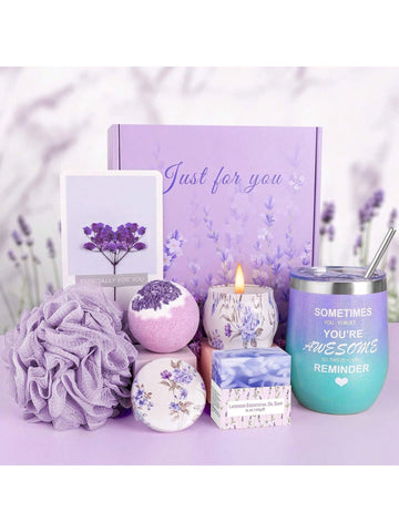 Indulge in a relaxing self-care experience with our Lavender Spa Gift Set: You Are Awesome Edition. Featuring calming lavender-infused products, this set is designed to help you unwind and destress. Treat yourself or someone special to this luxurious spa experience.