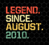 Legend Since October 2010, 2010 Birthday Gift, October 2010 Birthday, Png For Shirts, Png Sublimation