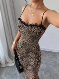 Turn heads in this stunning leopard print lace midi bodycon dress—the perfect blend of wild and romantic. Featuring delicate lace detailing and a flattering fitted silhouette, this versatile piece transitions effortlessly from date night to everyday chic. The midi length offers elegant coverage while the bold leopard pattern adds just the right amount of sass. Whether you're dressing up for a special occasion or elevating your casual wardrobe, this dress is your new go-to for looking fabulous.
