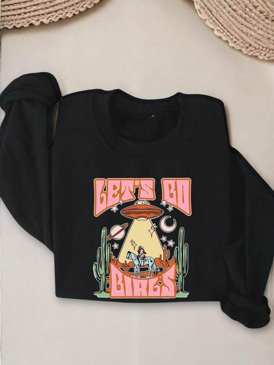Get the party started with this playful "Let’s Go Girl" sweatshirt, perfect for bachelorette celebrations and western-themed bridal parties. Its fun design adds a spirited touch to your crew’s look, making every moment memorable and full of laughter. Comfortable and stylish, it’s the ideal way to unite your bridal party with a wink and a smile.