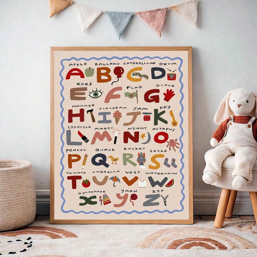 Let's Play All Day brings joy and motivation to any child's space. This vibrant multicolor canvas features playful lettering that encourages imagination and active fun. Perfect for kids' bedrooms, playrooms, and nurseries, it combines inspirational messaging with cheerful design that appeals to boys and girls alike. The lightweight canvas is easy to hang and adds a pop of personality to walls without requiring any power or batteries. Ideal for decorating during birthdays, baby showers