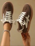 Designed for everyday versatility, these lightweight women's sneakers deliver comfort whether you're hitting the gym, taking a casual stroll, or cruising on a skateboard. The breathable construction keeps your feet cool during active pursuits, while the cushioned sole provides support for all-day wear. The sleek, minimalist design pairs effortlessly with any casual outfit, making these shoes a go-to choice for fitness enthusiasts and style-conscious wearers alike.