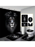 Bring a wild touch to your bathroom with this Lion Shower Curtain Set! Featuring a vibrant lion design, the waterproof curtain keeps your space dry while the anti-slip mats add safety and comfort. Complete with sturdy hooks, this set makes bath time fun and hassle-free. Perfect for adding a playful roar to your daily routine!