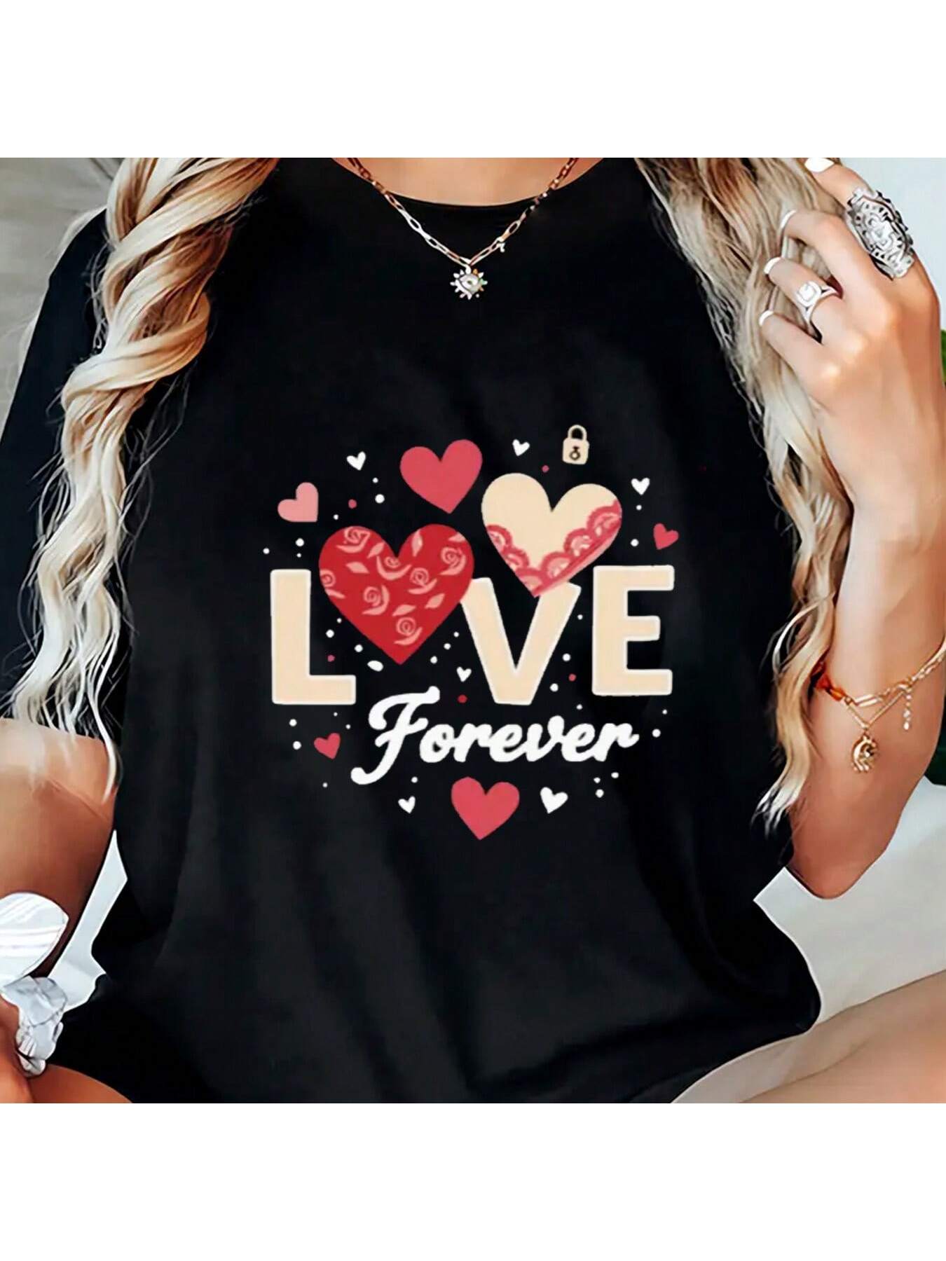 Get ready to spread love and laughter with our "Love Always" cotton t-shirt. Perfect for Valentine's Day, this casual tee brings a touch of romance to your wardrobe. Soft and comfortable, it's the perfect way to show off your playful and quirky side.