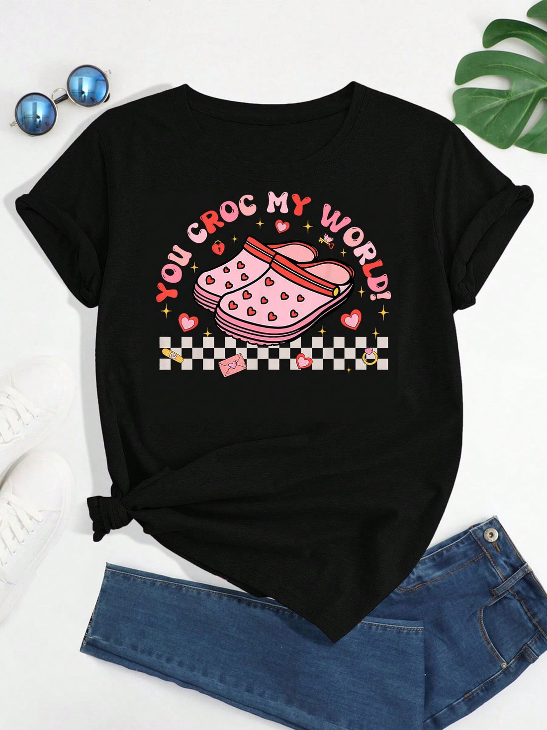 Show your love this Valentine's Day with our "Love You to the Moon & Back" t-shirt. Made with soft cotton, this fun and quirky shirt is perfect for any woman who doesn't take herself too seriously. Because sometimes, a little humor is the best way to express your love.