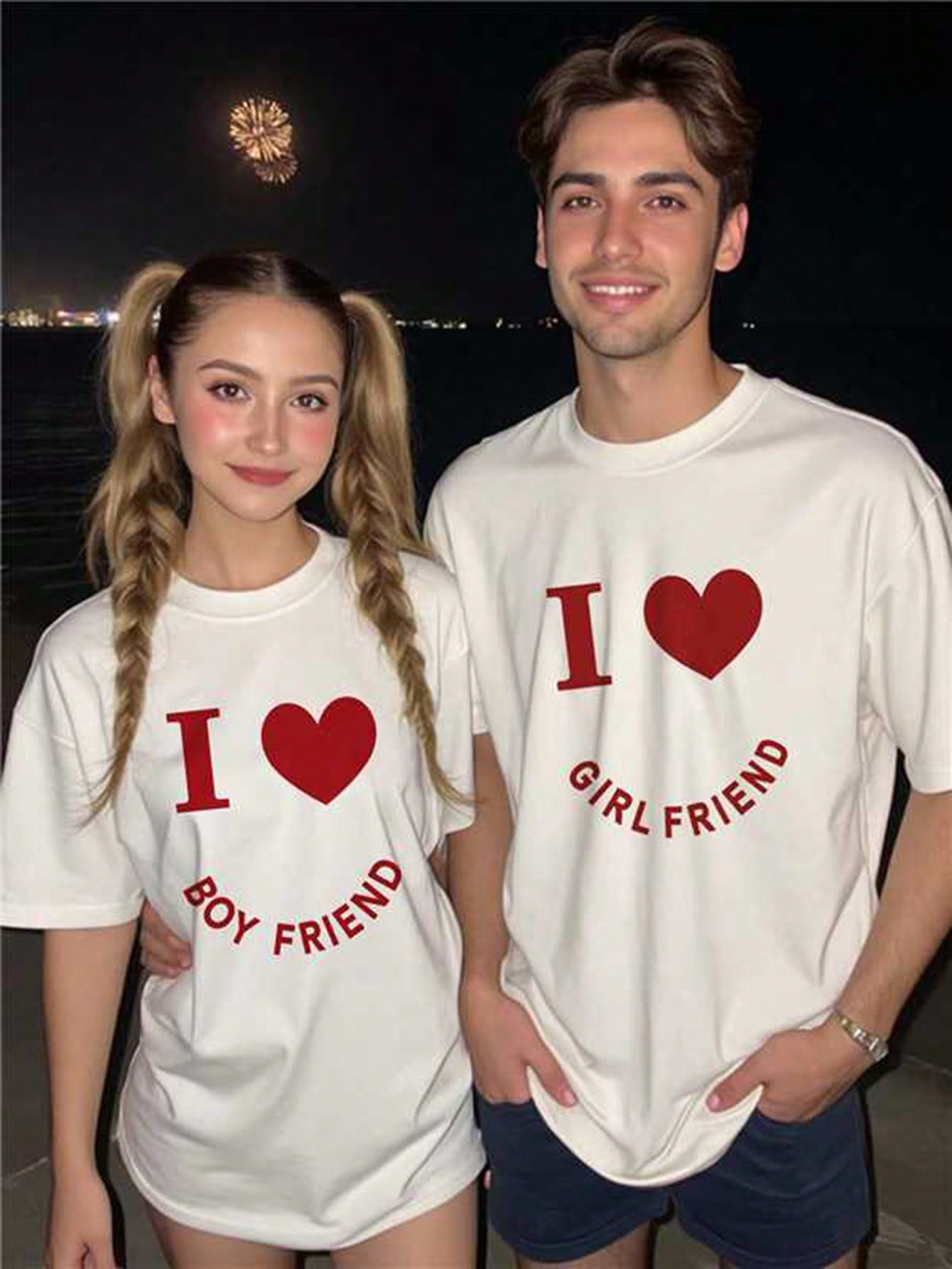 Fall in love with our Love in Every Stitch classic white crew neck t-shirt designed for couples. Made with high quality fabric, this t-shirt showcases your love with style and comfort. Perfect for date nights, anniversaries, or just everyday wear. Share your love through every stitch.
