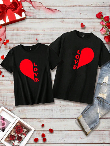 Get ready for Valentine's Day fun with our Love in Style couple's t-shirt! Featuring a playful heart print, this shirt will bring fun and love to your wardrobe. Show off your love in style and make a statement this holiday season. (Let the hearts do the talking, couples!)