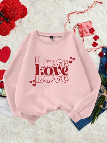Bring the love in the air with our Valentine's Heart Printed Sweatshirt! Share your affection with playful style and cozy comfort. Perfect for a romantic date night or a casual day out. Show off your love in a fun and unique way!