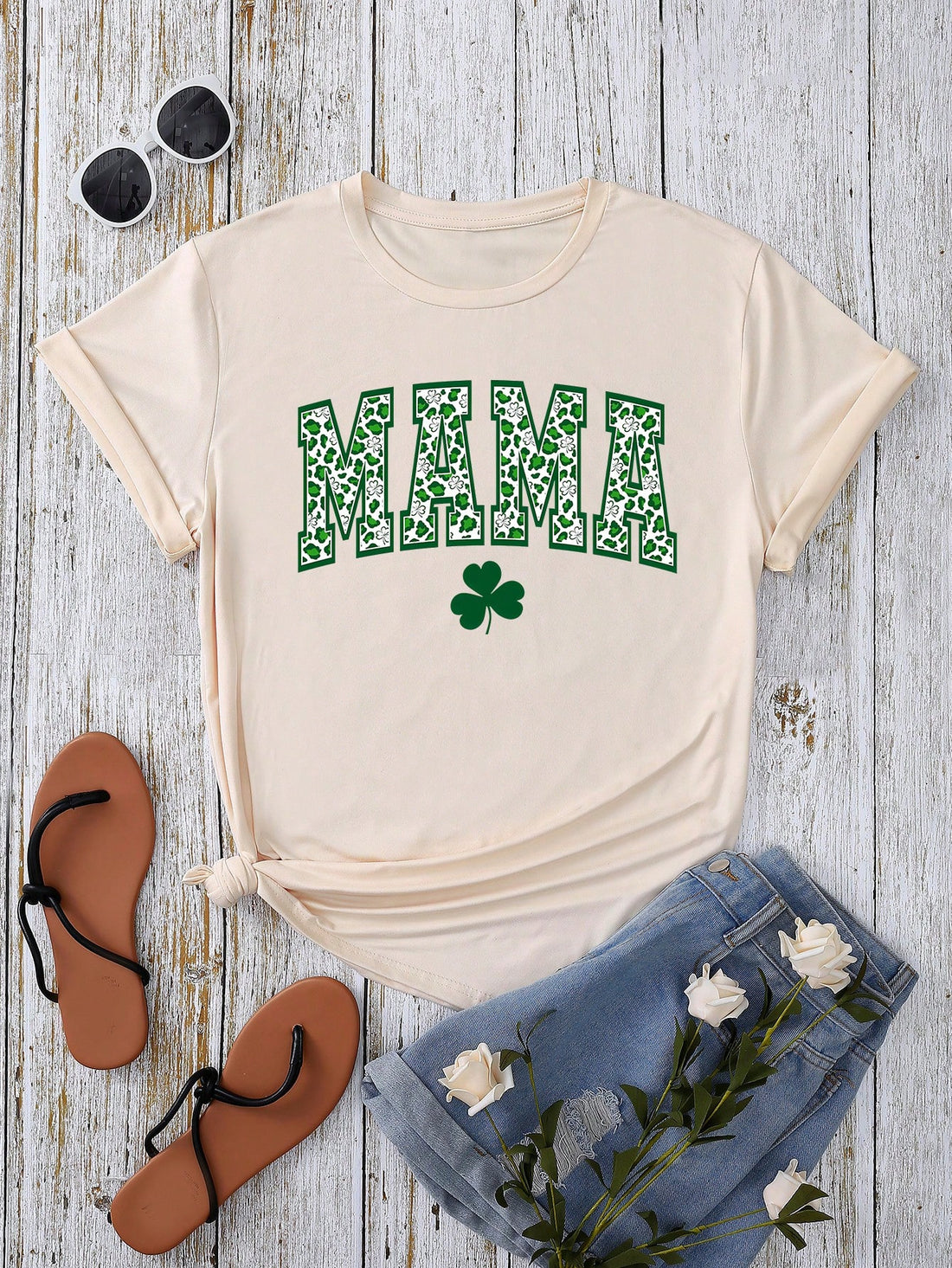 Celebrate St. Patrick's Day in style with our Lucky Mama Shamrock T-Shirts! Show some love for your mom with this perfect gift that will make her feel extra lucky. These t-shirts are the perfect addition to any St. Patrick's Day celebration.