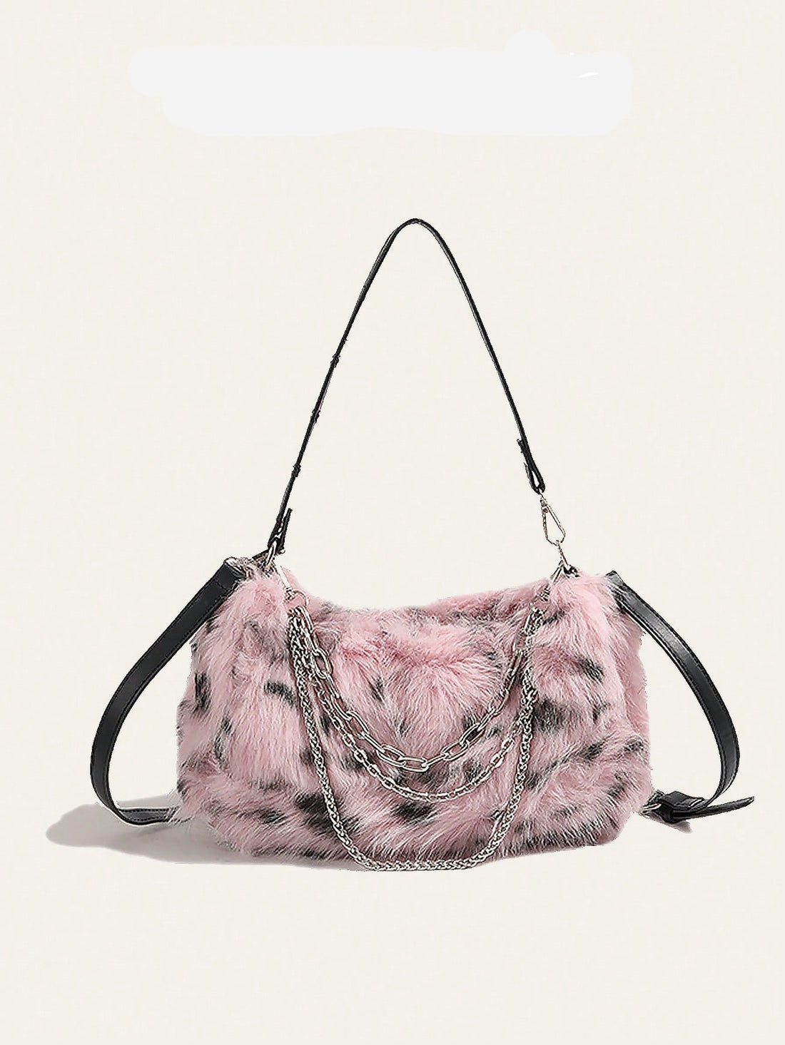 Introducing our Luxury Leopard Fluffy Shoulder Bag, perfect for the fashion-forward individual. Made with exquisite detailing, this elegant and lightweight handbag features a soft, leopard print exterior and sturdy metal chains for a touch of glamour. Experience luxury and convenience in one.