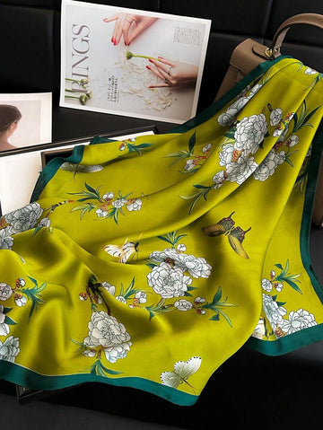 Elevate your accessory collection with this luxurious printed faux silk scarf, designed for effortless versatility. Drape it as a sophisticated shawl, tie it as a chic headband, or style it countless ways for travel, casual outings, and everyday elegance. The premium faux silk fabric offers a silky-smooth feel with a refined sheen, while the eye-catching print adds personality to any outfit. 