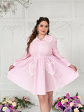 Add a touch of romance to your wardrobe with the Lyrianda Plus Size Women's Romantic Plaid Skater Dress. Featuring delicate lace trim and a cute heart pocket, this dress is perfect for date night or any special occasion. Flattering and comfortable for plus size women!