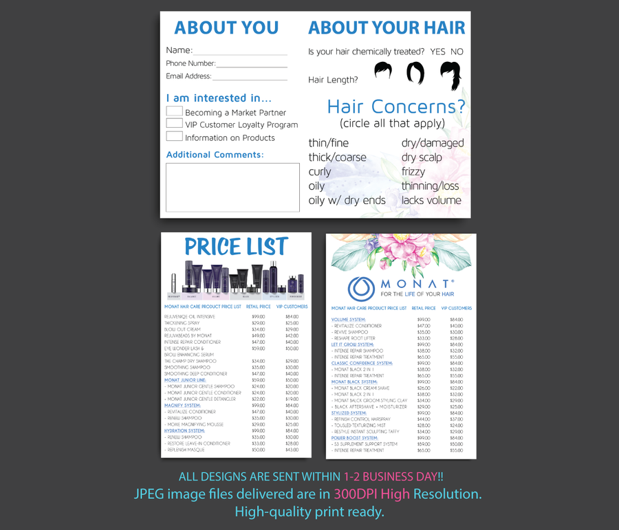 Printable Color Street Business Card, Color Street Application Cards C