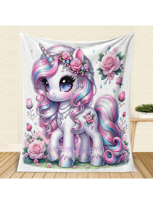 This blanket is perfect for gift giving to anyone who loves unicorns. The magical unicorn print adds a touch of whimsy to any room, while the soft material makes it ideal for snuggling up and staying warm. Made from high-quality materials, this blanket is perfect for both children and adults alike.